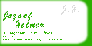 jozsef helmer business card